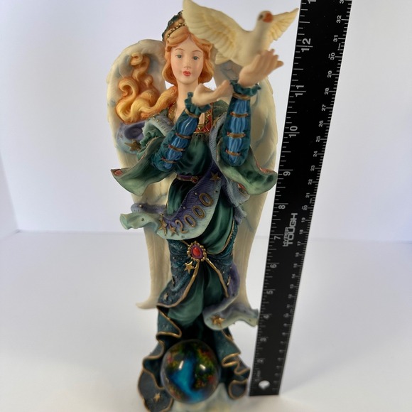 The Lenox Millennium Pencil Angel Figurine The World is at Her Feet Vtg 1999 - Picture 11 of 15